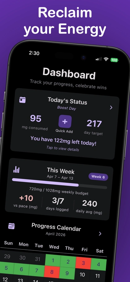 Coffee Quitter app screenshot 1