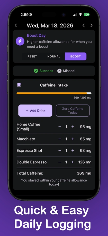 Coffee Quitter app screenshot 2
